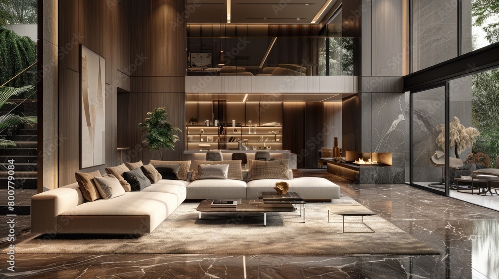 Modern elegant living room interior composition Modern elegant living room interior composition