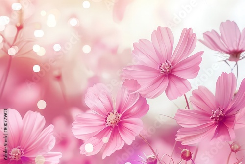 Simple pink flower background material
