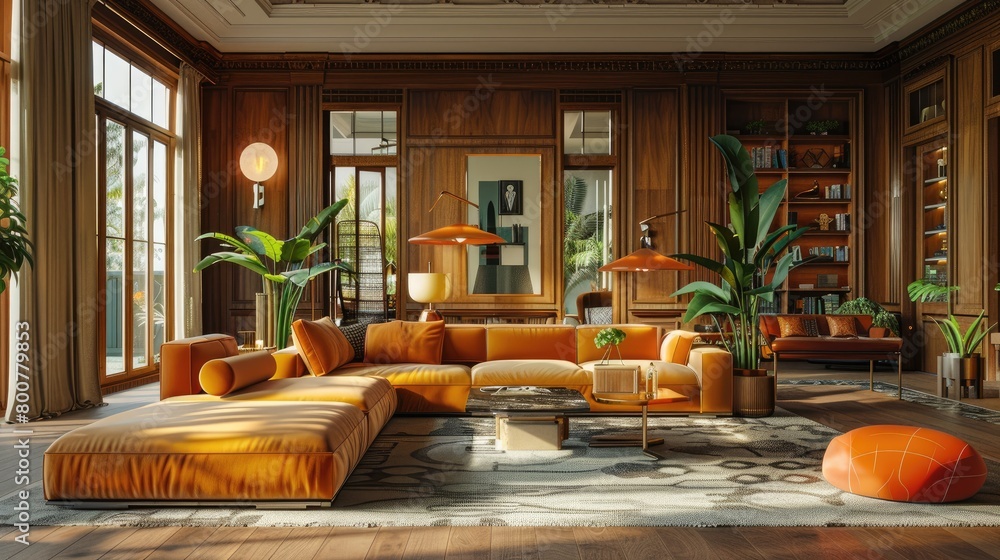 Modern sophisticated living room interior composition Modern sophisticated living room interior composition