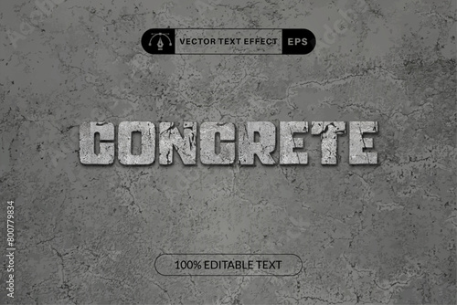 concrete granite wall text effect