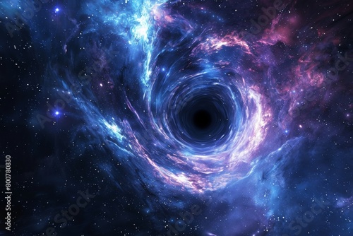 A hidden portal within a galaxy, leading to another dimension