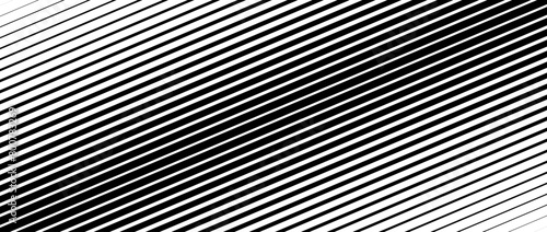 Oblique line halftone gradient texture. Fading diagonal stripe gradation background. Slant linear pattern backdrop. Thin to thick stripe vanish backdrop for overlay, print, cover. Vector wide texture