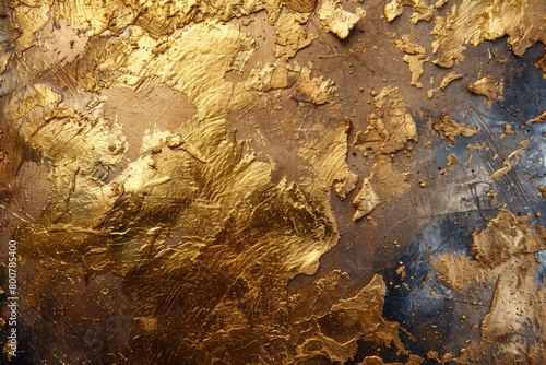 Texture of golden decorative plaster or concrete. Abstract grunge background for design - generative ai