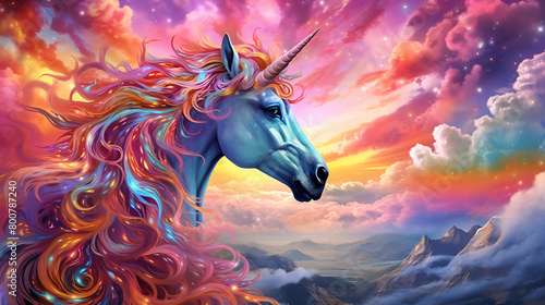 Fantasy Illustration of a Unicorn