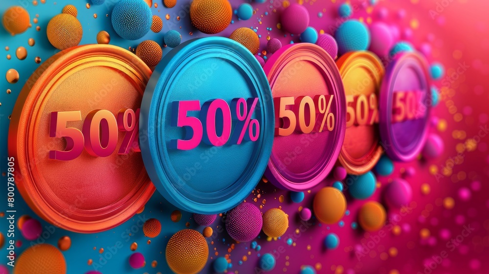 3d Banner Shape Tags For Discounts Including Special Offer Speech