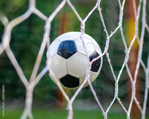 soccer ball in the net © beatriz