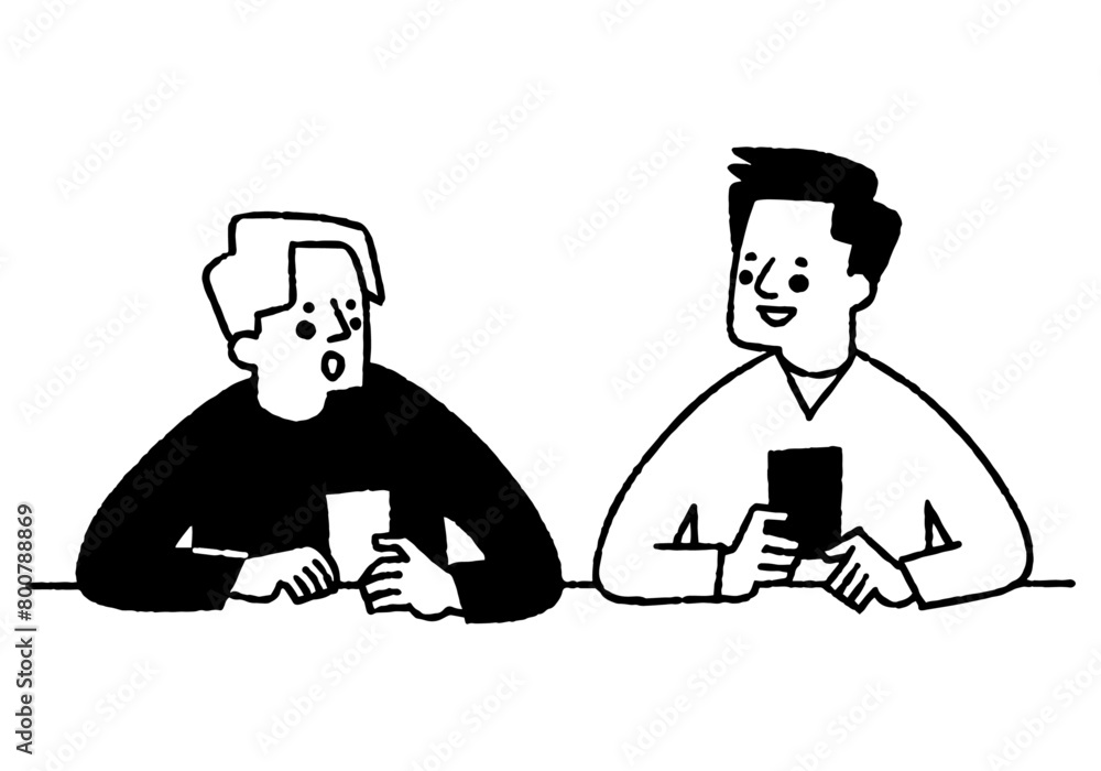 Two men talking over drinks_2 Two men talking over drinks_2