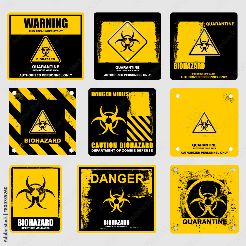 biohazard warning sign and label vector Stock Vector | Adobe Stock