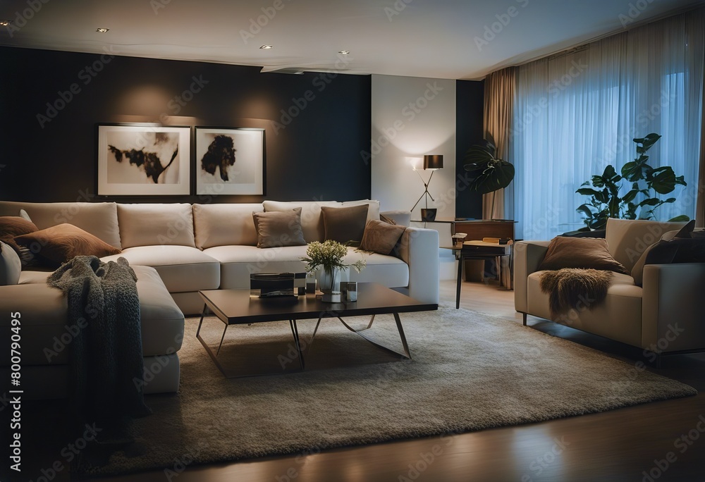 Fototapeta premium (evening) living room Modern