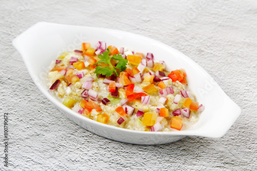 Bild auf Leinwand Freshly made Filipino dish called Ensaladang Talong