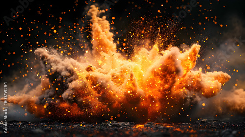 Explosion and Sparks in Post-Apocalyptic Backdrops
