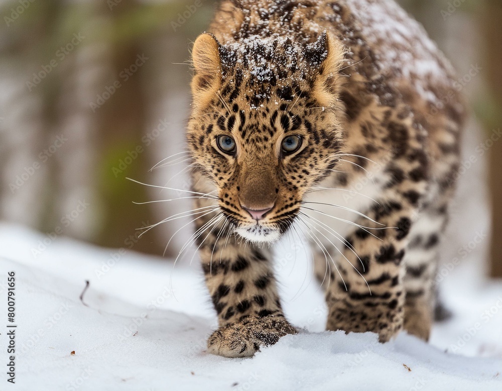 Fototapeta premium close up of a leopard