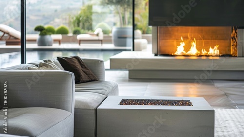 The mountable design of this fireplace adds to its versatility making it a perfect addition to any space big or small. 2d flat cartoon.