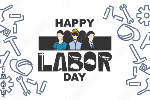May 1, Happy Labor or Labour day (mayday) vector Illustration. Suitable for greeting card, poster and banner.