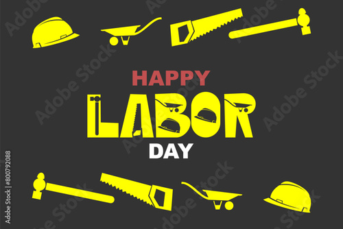 May 1, Happy Labor or Labour day (mayday) vector Illustration. Suitable for greeting card, poster and banner.
