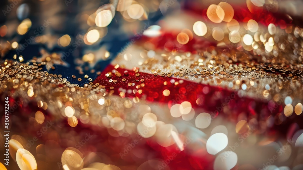 USA flag in glitters background. Happy 4th of July of Independent day for holiday celebrations. background. For USA Labor day celebration. With Happy Labor Day Weekend text.
USA flag in glitters background. Happy 4th of July of Independent day for holiday celebrations. background. For USA Labor day celebration. With Happy Labor Day Weekend text.
