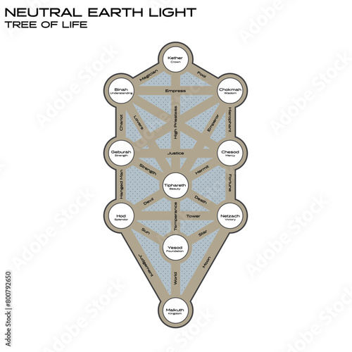 Neutral Earth Light Tree Of Life Diagram