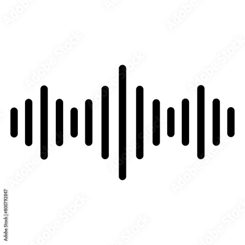 Audio icon in black and outline style