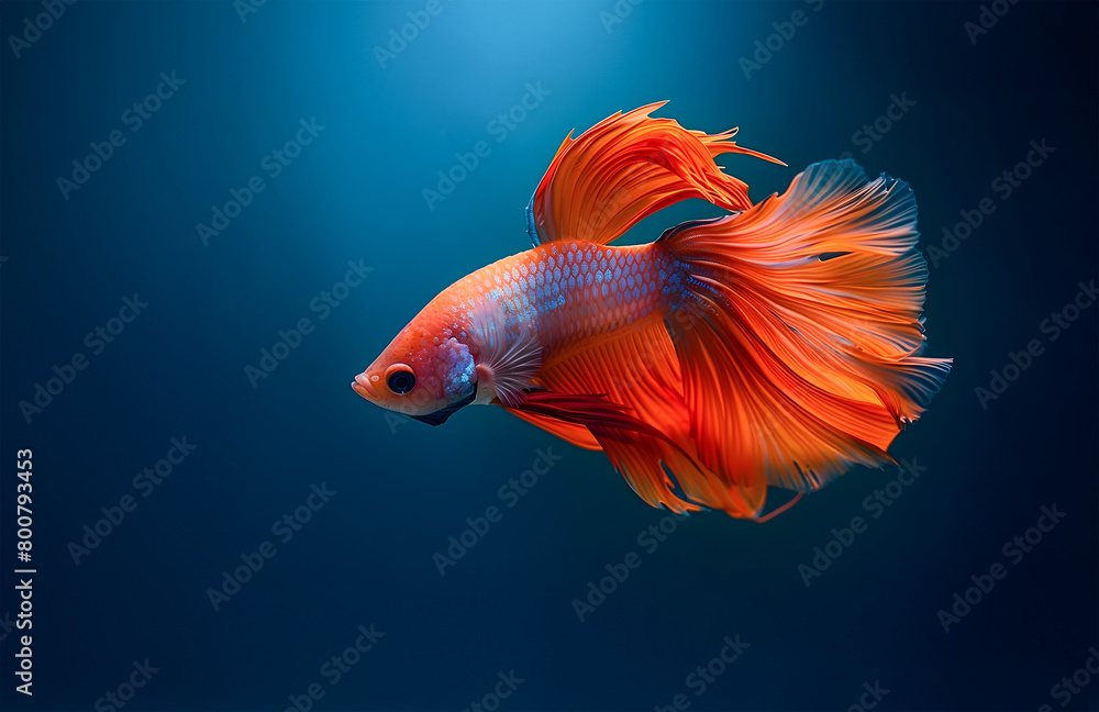 Vibrant Siamese Fighting Fish Radiating with Colorful Detail on a Sleek Black Backdrop Vibrant Siamese Fighting Fish Radiating with Colorful Detail on a Sleek Black Backdrop