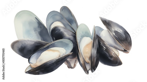 mussels, garlic mussels photo
