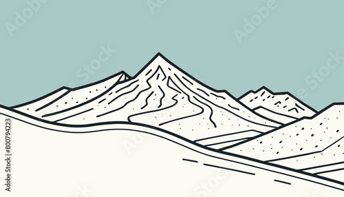 Winter Adventure: Sunlit Ski Tracks Beckon Adventurers to a Snowy Mountain