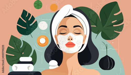 Facial Rejuvenation: Woman Experiences the Radiance of a Spa Facial