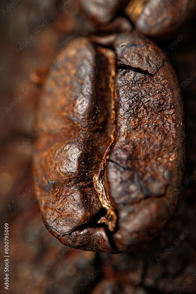 Obraz premium macro photograph of a single coffee bean