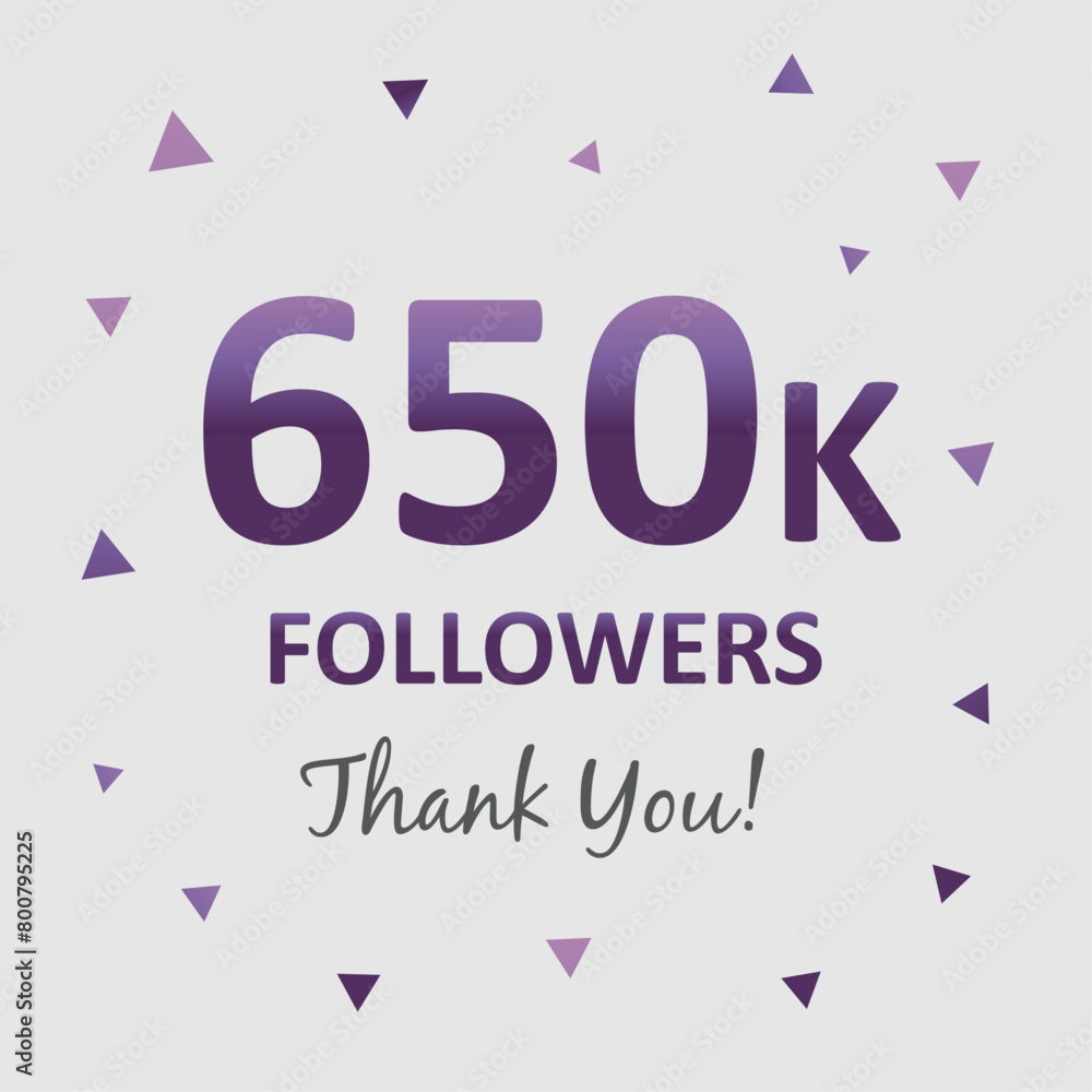 illustration for 650k followers on social media. commemorative and thank you text. 650k followers design. vector art for social networks. number of followers. illustration for 650k followers on social media. commemorative and thank you text. 650k followers design. vector art for social networks. number of followers.