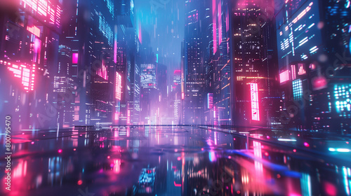 Futuristic technological dystopian city cinematic wallpape photography 