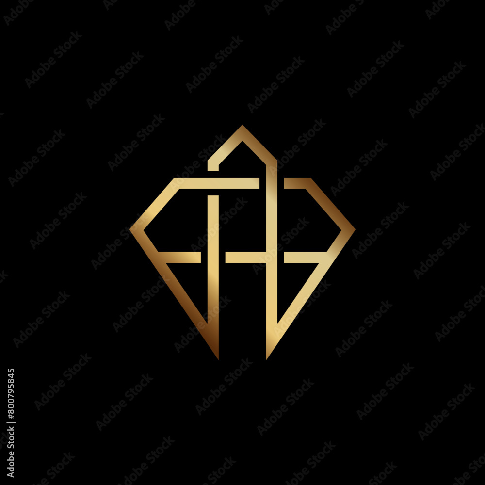 Minimalist Luxury Diamond Initials A Logo Minimalist Luxury Diamond Initials A Logo