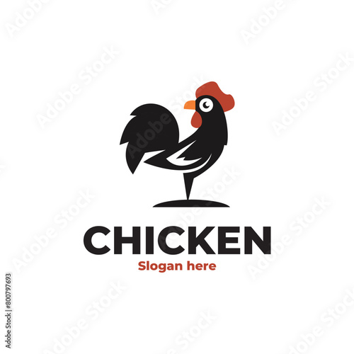chocken rooster logo vector