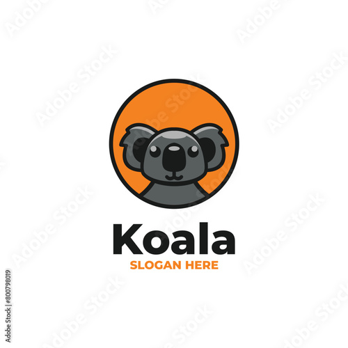 cute koala logo vector