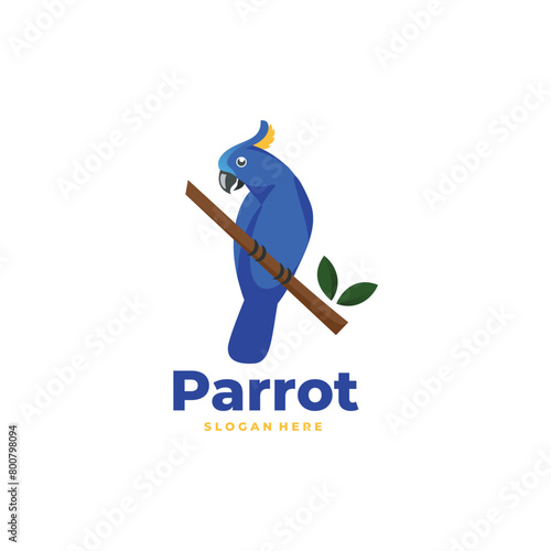 parrot modern logo vector 