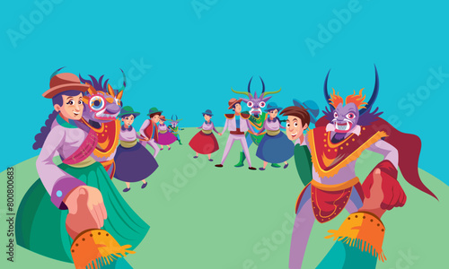 La diablada de Perú. Fiesta de Puno.