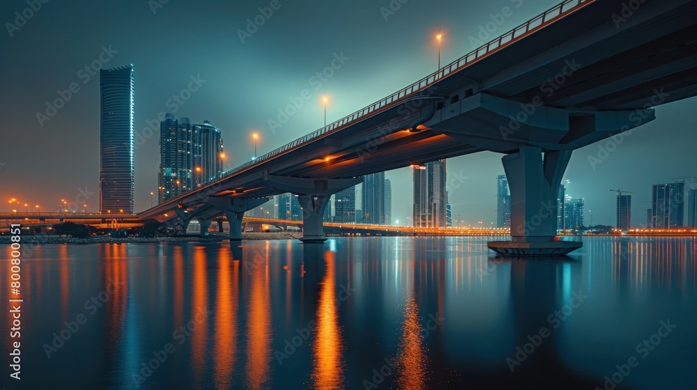 Fototapeta premium Bridge on the river city