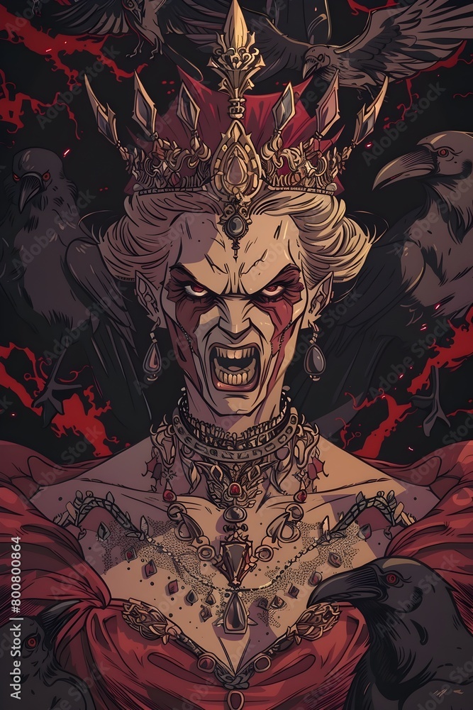 Formidable Tyrannical Queen Wielding Unyielding Authority Amidst Ominous Supernatural Surroundings Formidable Tyrannical Queen Wielding Unyielding Authority Amidst Ominous Supernatural Surroundings