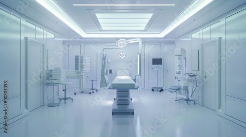 room in a hospital, showcasing advanced medical equipment and technology