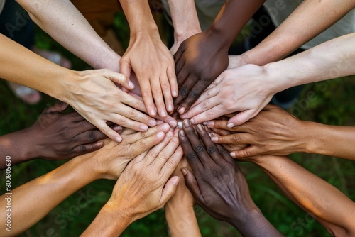 Hands of different ethnicities