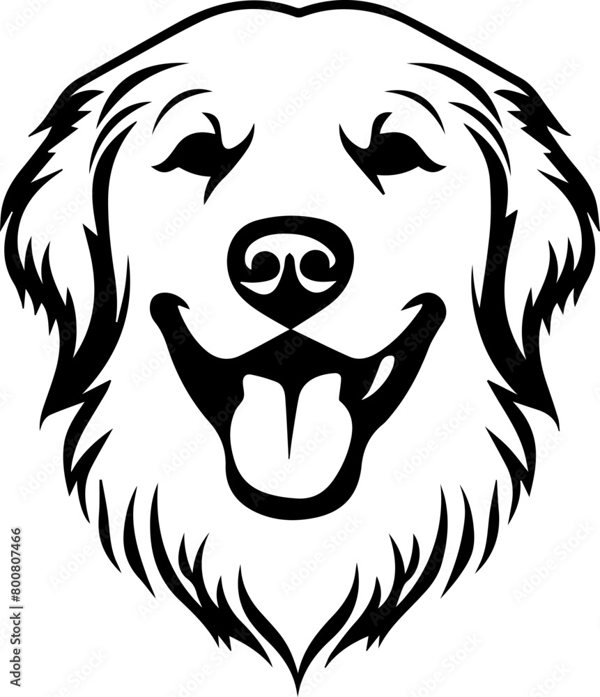 Fototapeta premium Charming Golden Retriever Vector Illustration Add Character to Your Creative Ventures