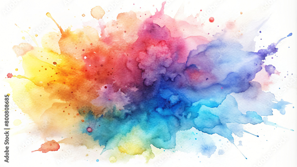 Fototapeta premium Colorful Watercolor Splash Art