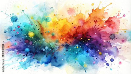 Colorful Watercolor Splash Art