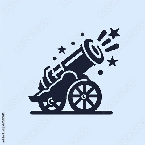 A logo cannon simple vector