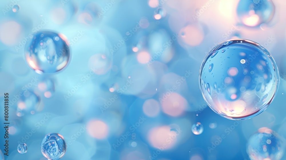 Abstract background with water drops and glass. Generate AI image
