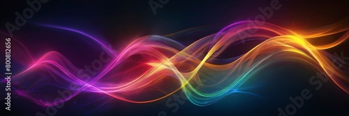 Luminous Lines Vibrant And Radiant A Holographic Foil Rainbow Wave With Colorful