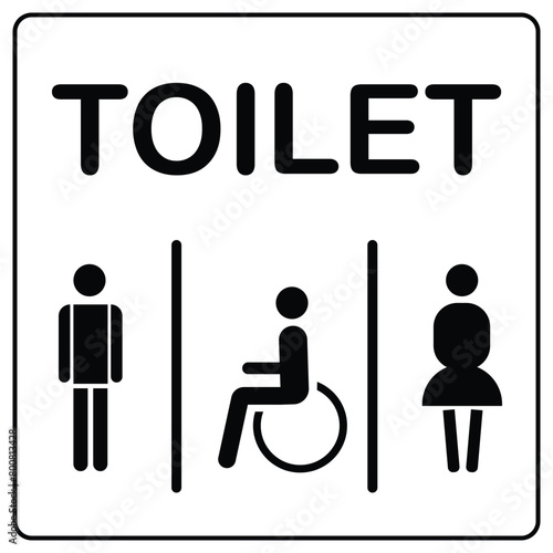 toilet sign ladies and gents disabled restroom signage