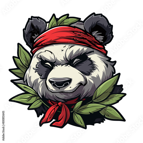 A stylish panda ready for an adventure