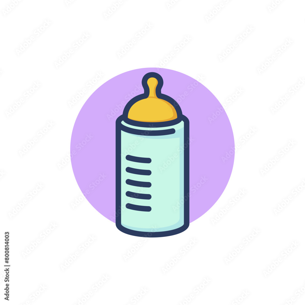 Baby bottle line icon. Child feeding, nutrition, infant formula outline sign. Diary product, organic food, grocery store concept. Vector illustration for web design Baby bottle line icon. Child feeding, nutrition, infant formula outline sign. Diary product, organic food, grocery store concept. Vector illustration for web design