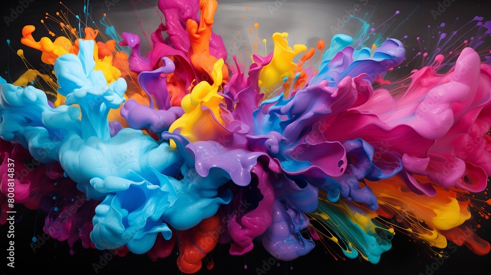 Bold splashes of color leap across the canvas, each one a testament to the boundless possibilities of the artist's imagination.