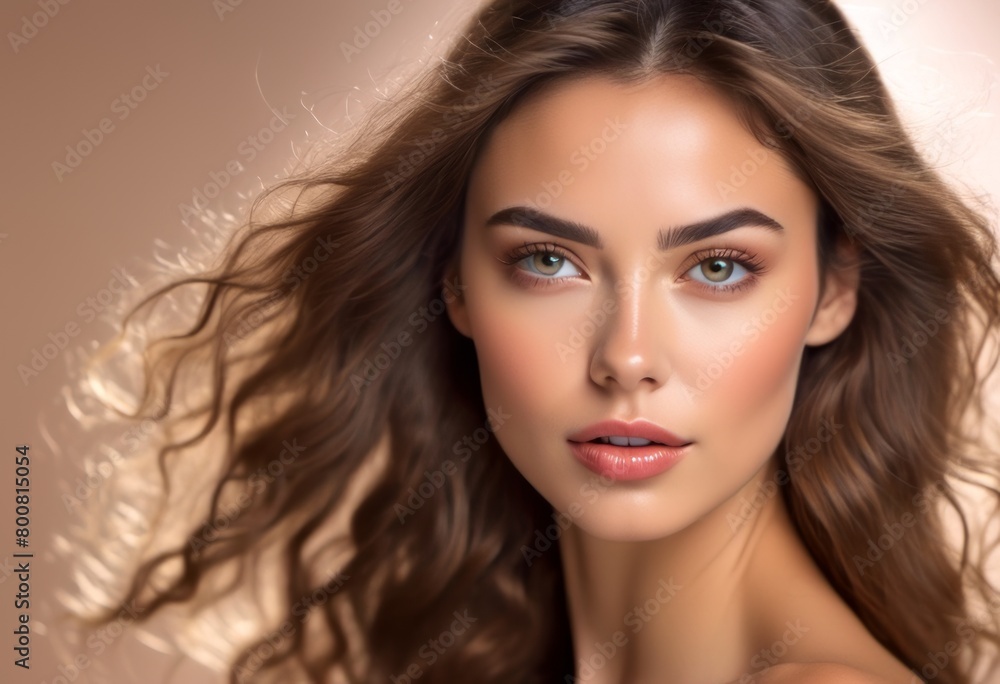 Fototapeta premium A Portrait Of Breathtakingly Gorgeous, Exotic, Beautiful Woman. 
