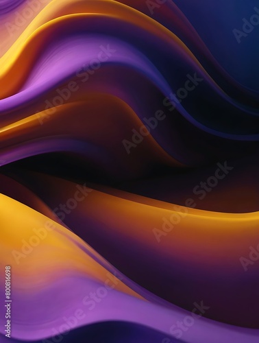 Dark abstract curve and wavy background with gradient and color  Glowing waves in a dark background  Curvy wallpaper design